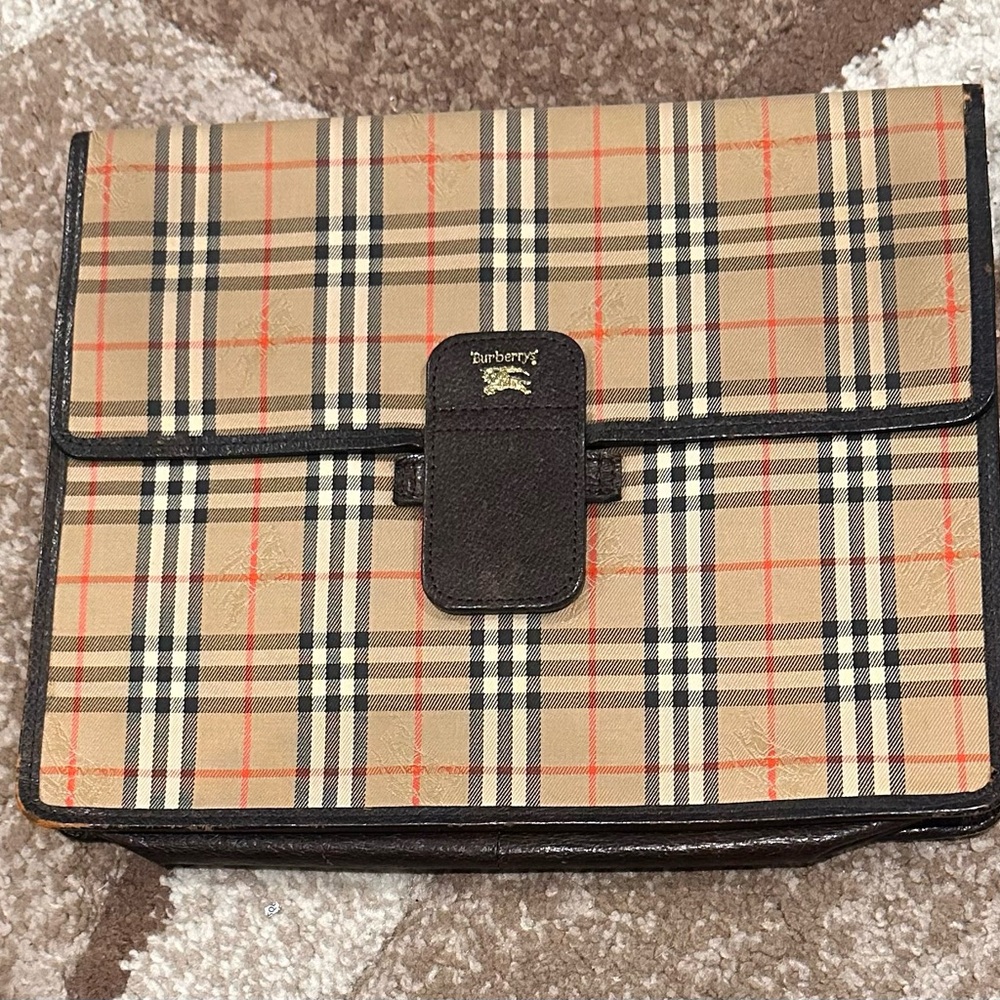 Burberry Tan and Black Bag Nova Bag